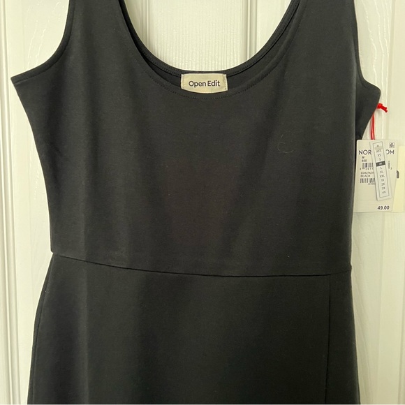 NWT Open Edit Black Midi Dress with slit - size MEDIUM - Picture 7 of 10
